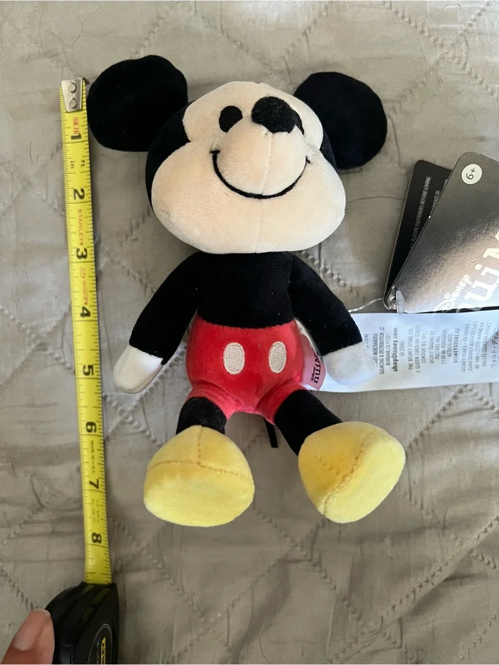 Disney Mickey Mouse nuiMOS Plush toy- Black, Red, Yellow NWT